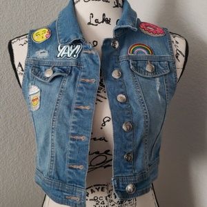 Girls jean vest size 12/14